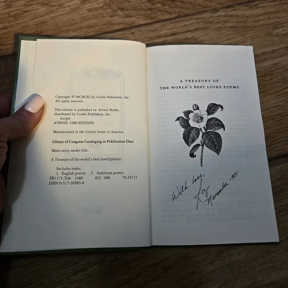 "5/$25" A Treasury Of The Worlds Best Loved Poems By Avenel Harcover Green Book - Picture 5 of 9